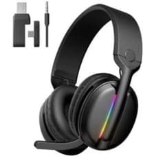 ⭕️新品ヘッドホン　ワイヤレス　7.1chサウンド　軽量　ブラック