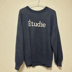 Étudie ロゴ ニット ネイビーのサムネイル