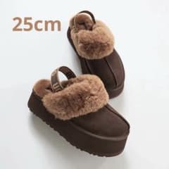 UGG Funkette ファンケット 厚底 サンダル ブラウン 25cm - メルカリ
