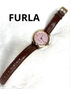 FURLA 腕時計 ピンク文字盤 ゴールド ブレスレットウォッチ 美品のサムネイル