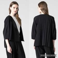 ADORE アドーア ジョーゼットバックプリーツジャケット 36 ネイビー 