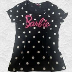 Barbie バービー ドット柄 半袖 Tシャツ ブラック M