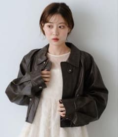 Kastane フェイクレザーショートブルゾン　SIZE 0のサムネイル