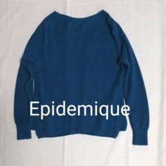 Epidemique　レディス 長袖 ニット ブルーのサムネイル