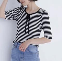 NATURAL BEAUTY BASIC パワショルパイピングニットのサムネイル
