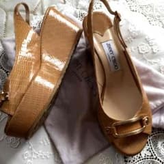 JIMMY CHOO ジミーチュウ ウェッジソール サンダル 38のサムネイル