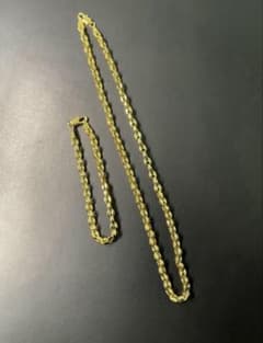 ネックレス ブレスレット セット K18 18K 750 ITALY刻印あり