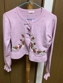 難アリ※出品2/22まで】axes シャルミエール いちご刺繍ニットボレロ