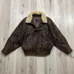 90s 短丈 羊革 G-1 フライトジャケット レザージャケット 40 韓国製