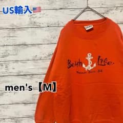○F681【US輸入】スウェットシャツ オレンジ系 men