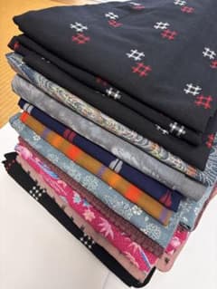 ウール着物　アンサンブル込み10着　まとめ売り　リメイク　2のサムネイル
