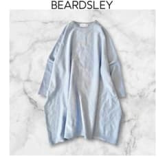 BEARDSLEY BIGニット ブルー ビアズリー 長袖 チュニック 水色 - メルカリ