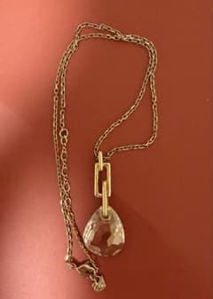Swarovski ゴールドトーン ドロップネックレスのサムネイル