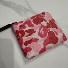 APE エイプ ABC CAMO MINI ZIPPED WALLET ピンク - メルカリ
