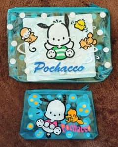 平成レトロPochacco ポチャッコ ビニールポーチ 2点セットのサムネイル