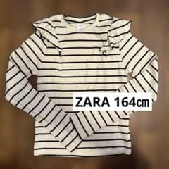 ◯ZARA◯ボーダー フリル 長袖カットソー 160㎝のサムネイル