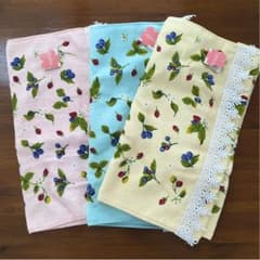 【未使用】花柄タオル三枚セット タグ付きのサムネイル