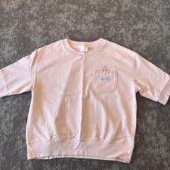 GU おぱんちゅうさぎ　5分袖　Tシャツ ピンク ポケット付きのサムネイル