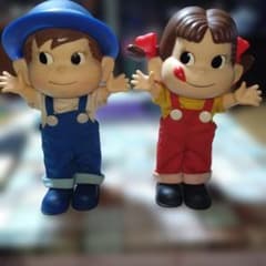《値下げ》不二家 ペコちゃん ポコちゃん 人形 2体セットのサムネイル