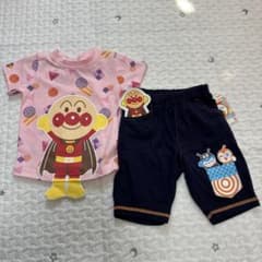 70cm ベビラボ　アンパンマンTシャツとハーフパンツ　2枚セット　知育服のサムネイル