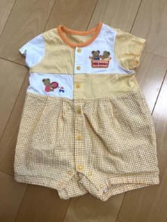【ミキハウス 】クマ刺繍ロンパースのサムネイル