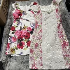 Jasmine ナイトドレス 花柄 ビジュー Sサイズ 2着まとめ売りのサムネイル