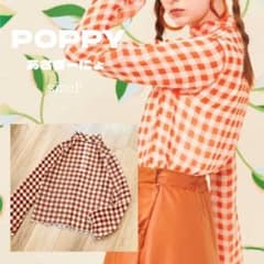 POPPY あさぎーにょ チェック シアートップス - メルカリ