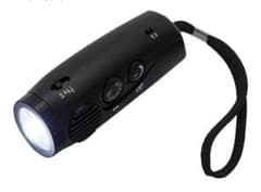 新品✨AM/FM ラジオライト 防犯サイレン付 取扱説明書付 防災グッズ 電池式のサムネイル