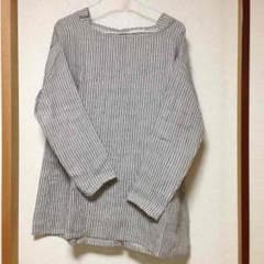 ※とりまる様専用※SM2  刺し子風リネンチュニック  キナリのサムネイル