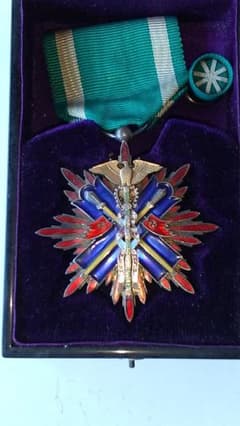 功五級金鵄勲章 略綬付 純銀 大東亜戦争以前 ミリタリー コレクション