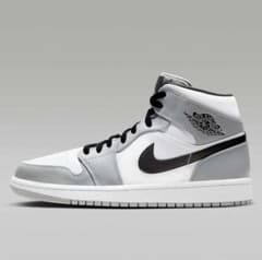 NIKE AIR JORDAN 1 MID グレー ホワイト スニーカーのサムネイル