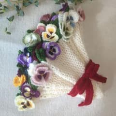 ブーケブランケット 花束ブランケット パンジー リボン - メルカリ