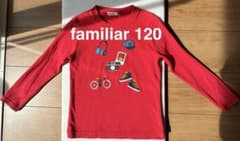 familiar ファミリア 長袖カットソー 120cm 赤 チェック カメラのサムネイル