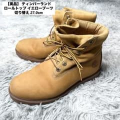 美品】 ティンバーランド ロールトップ イエローブーツ 切り替え 27.0