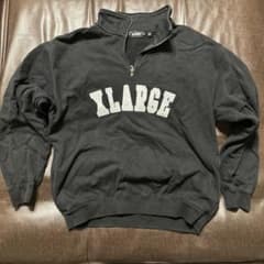 XLARGE ハーフジップ スウェット ブラックのサムネイル