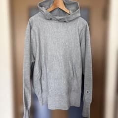 Champion リバースウィーブ 単色タグ 復刻 パーカー グレー サイズL