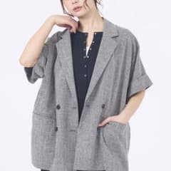 新品未使用！タグ付 abahousemavieハーフスリーブジャケットグレー 