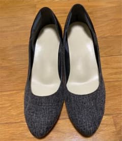 パンプス 黒　velikoko ブラック　グレーのサムネイル