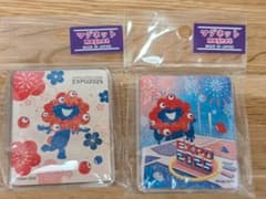 新品未使用】大阪・関西万博ミャクミャク立体マグネット（和柄・花火