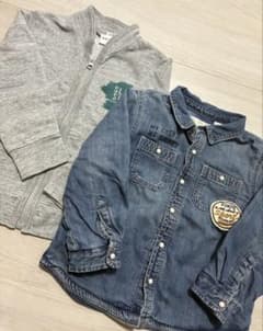 SLAP SLIP パーカー ZARA デニムシャツ 2点セット　サイズ100のサムネイル