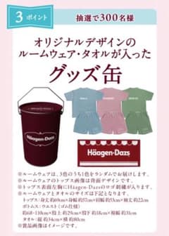 ハーゲンダッツ缶　ルームウェアとタオル Häagen-Dazs ハーゲンダッツ ルームウェア タオル グッズ缶 ブルー