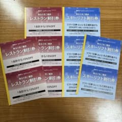西武ホールディングス株主優待　レストラン割引券　スキーリフト割引券のサムネイル