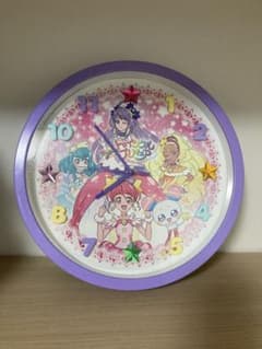 スター　トゥインクルプリキュア　アイコンクロック 壁掛け時計 約30cm　紫のサムネイル