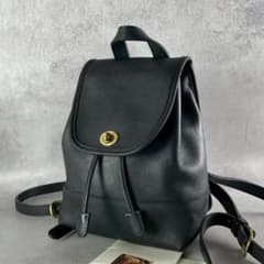 COACH オールドコーチ リュック ターンロック 9960 オールレザー 黒