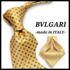 ✨美品✨BVLGARI ブルガリ ネクタイ 花柄 イエロー セッテピエゲ