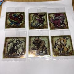 最強王図鑑デフォルメシールvol.3 図鑑ゴールドレアコンプリートセット6枚のサムネイル