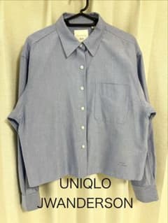 ユニクロUNIQLO JW ANDERSON 長袖シャツ M 青 ブルーのサムネイル
