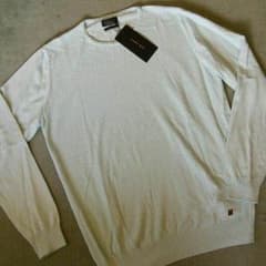 未使用新品‼■ZARAMAN■スカイブルーのコットン長袖セーターMのサムネイル
