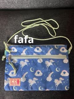 미품 fafa 사코슈 유니콘 무늬 나일론 파우치