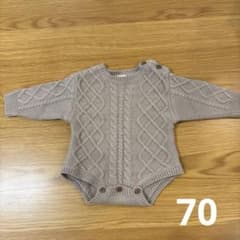 tete a tete ケーブルニットロンパース70cmのサムネイル
